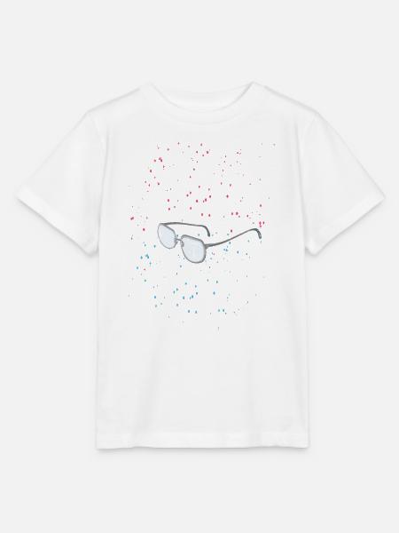 glasses in the space - Stanley/Stella Kinder T-Shirt MINI CREATOR  - Weiß