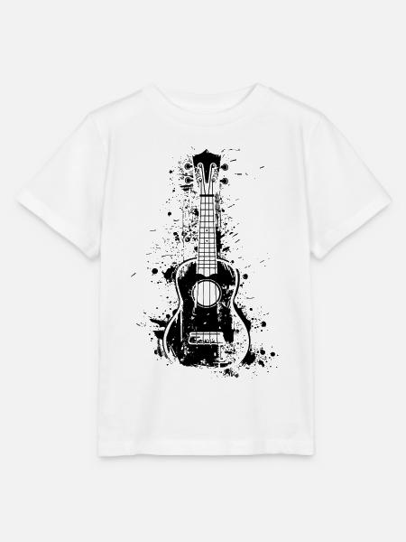 Ukulele Farbklecks - Stanley/Stella Kinder T-Shirt MINI CREATOR - Weiß