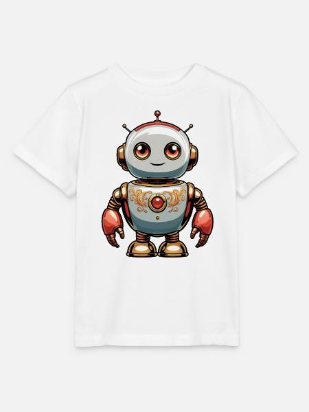Robot - Stanley/Stella Kinder T-Shirt MINI CREATOR - Weiß