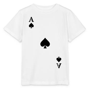 Playing Cards Contrast - Ace of Spades - Stanley/Stella MINI CREATOR Kids’ T-Shirt - white - Front - Maike (125cm)