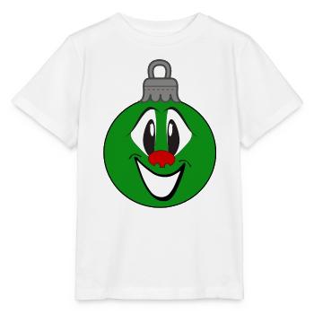 Ornement de Noël vert avec sourire - T-shirt bio MINI CREATOR Stanley/Stella Enfant - blanc - Devant - Maike (125cm)