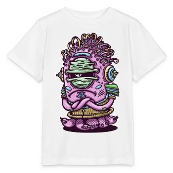 Weltraumrosa außerirdische Kreatur - Stanley/Stella Kinder T-Shirt MINI CREATOR  - Weiß - Vorne - Maike (125cm)