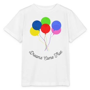 Farverige balloner - Drømme går i opfyldelse - Stanley/Stella T-shirt MINI CREATOR til børn - hvid - Foran - Maike (125cm)