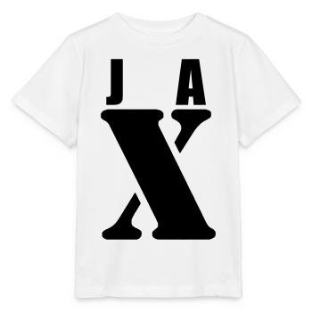 Jax – First Name Design | Minimal Typography - Stanley/Stella Kinder T-Shirt MINI CREATOR  - Weiß - Vorne - Maike (125cm)