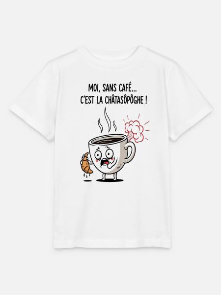 Koffein-Krise-Tassen-Cartoon - Stanley/Stella Kinder T-Shirt MINI CREATOR - Weiß