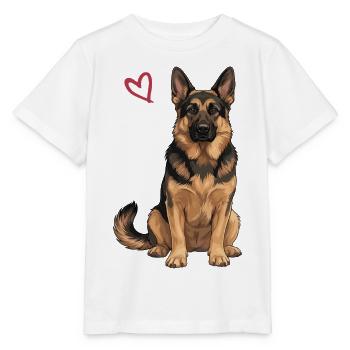 Berger allemand, Berger allemand - T-shirt bio MINI CREATOR Stanley/Stella Enfant - blanc - Devant - Maike (125cm)
