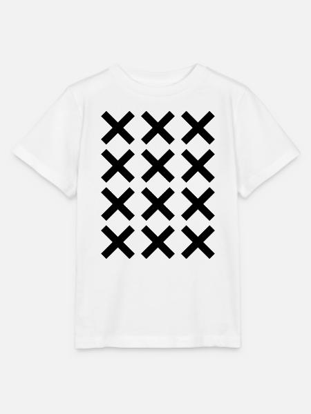 X-Muster-Gitterdesign - Stanley/Stella Kinder T-Shirt MINI CREATOR  - Weiß