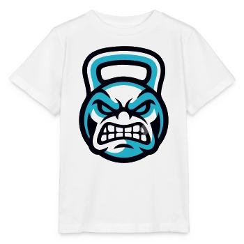Gym Kettlebell Wappen - Stanley/Stella Kinder T-Shirt MINI CREATOR  - Weiß - Vorne - Maike (125cm)
