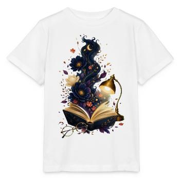 Nachtlicht und verzauberte Blumen - Stanley/Stella Kinder T-Shirt MINI CREATOR  - Weiß - Vorne - Maike (125cm)