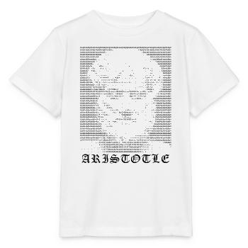 Aristoteles ASCII Kunstporträt - Stanley/Stella Kinder T-Shirt MINI CREATOR  - Weiß - Vorne - Maike (125cm)