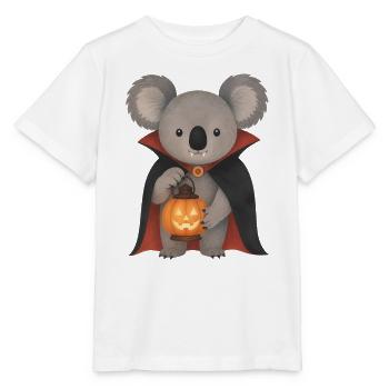 Vampirkoala und Kürbislaterne - Stanley/Stella Kinder T-Shirt MINI CREATOR  - Weiß - Vorne - Maike (125cm)