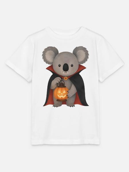 Vampirkoala und Kürbislaterne - Stanley/Stella Kinder T-Shirt MINI CREATOR - Weiß
