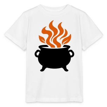 Hexenkessel Zaubertrank Logo - Stanley/Stella Kinder T-Shirt MINI CREATOR  - Weiß - Vorne - Maike (125cm)