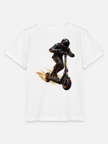 E-Scooter Rider – Dynamisches Motiv - Stanley/Stella Kinder T-Shirt MINI CREATOR - Weiß