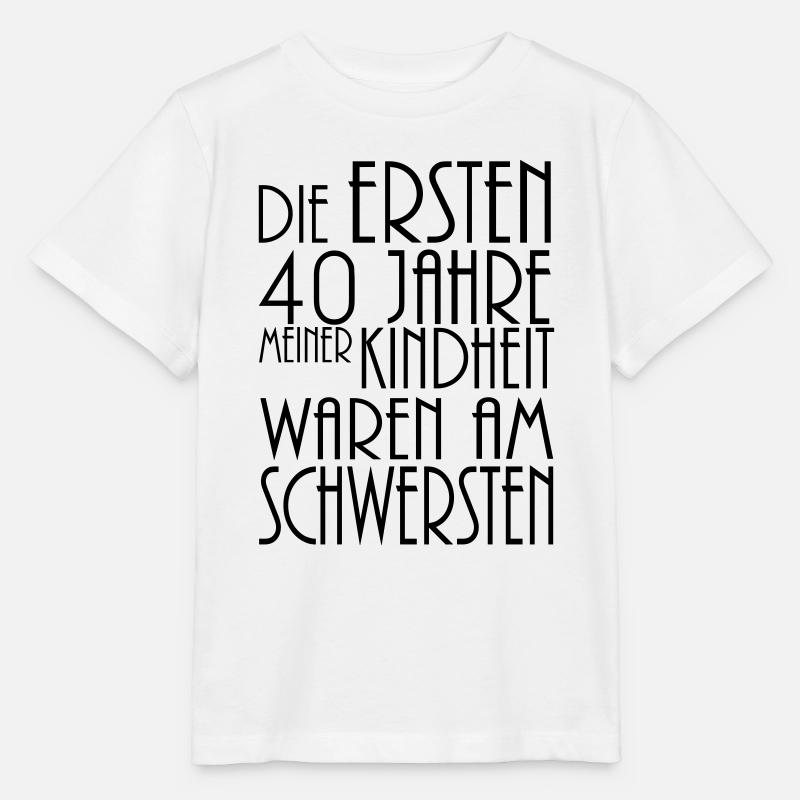 die ersten 40 jahre - Stanley/Stella Kinder T-Shirt MINI CREATOR  - Weiß