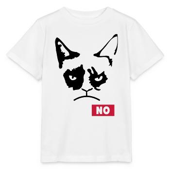 Chat grincheux - T-shirt bio MINI CREATOR Stanley/Stella Enfant - blanc - Devant - Maike (125cm)