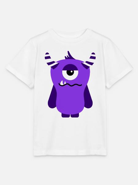 Blaues Monster - Stanley/Stella Kinder T-Shirt MINI CREATOR  - Weiß