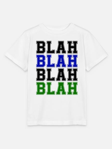blah blah blah - Stanley/Stella Kinder T-Shirt MINI CREATOR - Weiß
