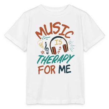 Musik ist Therapie für mich - Stanley/Stella Kinder T-Shirt MINI CREATOR  - Weiß - Vorne - Maike (125cm)
