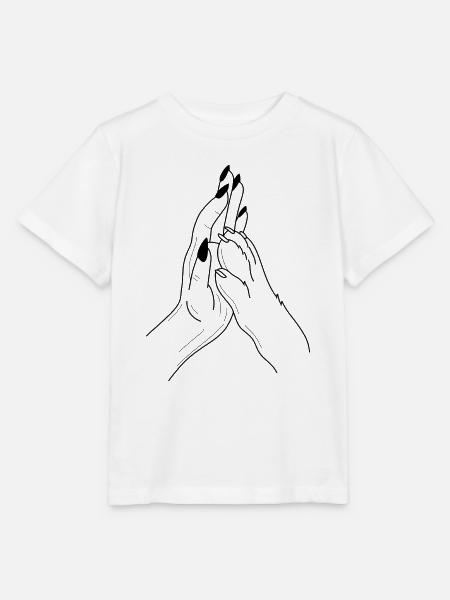 Hand Pfote Highfive - Stanley/Stella Kinder T-Shirt MINI CREATOR - Weiß