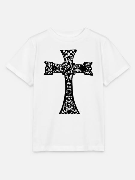 Zentangle Kreuz - Stanley/Stella Kinder T-Shirt MINI CREATOR - Weiß