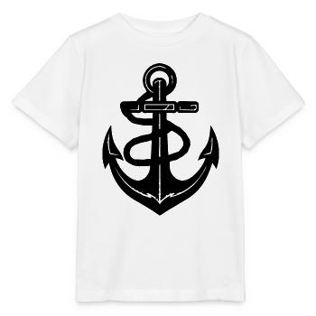 Anker Boot Schiff Nautik - Stanley/Stella Kinder T-Shirt MINI CREATOR  - Weiß - Vorne - Maike (125cm)