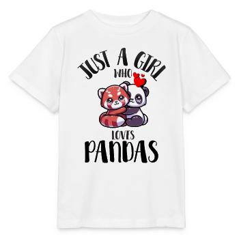 "tshirt for the one who loves pandas" - Stanley/Stella MINI CREATOR Kids’ T-Shirt - white - Front - Maike (125cm)