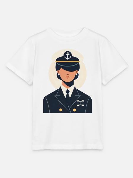 Schiffsführerin ohne Augen - Stanley/Stella Kinder T-Shirt MINI CREATOR  - Weiß