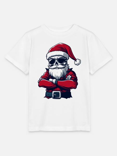 Weihnachtsmann Skull - Stanley/Stella Kinder T-Shirt MINI CREATOR - Weiß