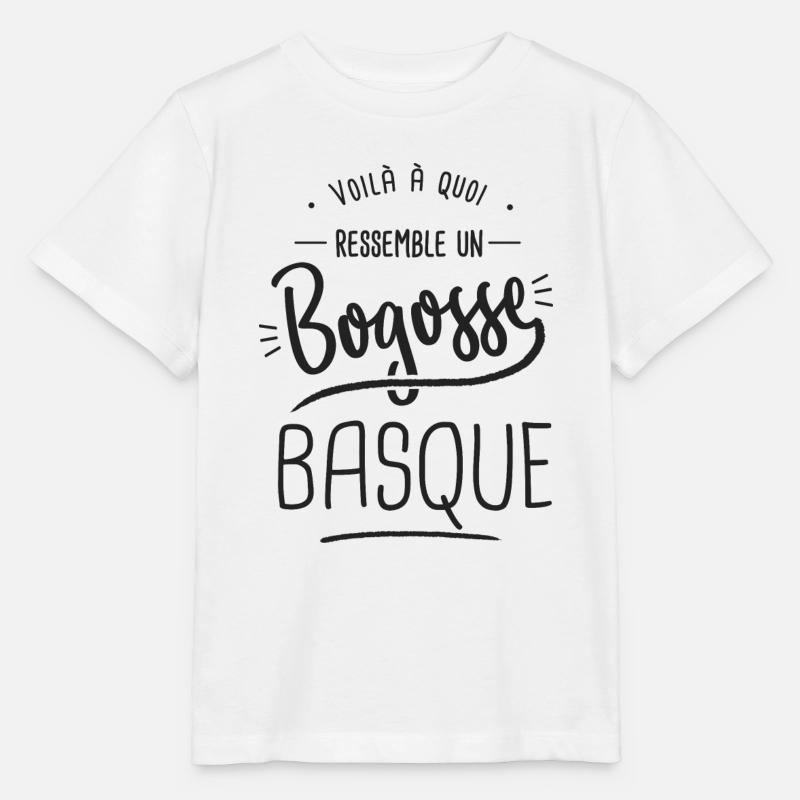 pays basque voilà un bogosse basque cadeau Basque - T-shirt bio MINI CREATOR Stanley/Stella Enfant - blanc