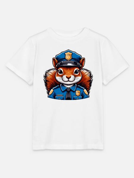Officer Eichhörnchen - Stanley/Stella Kinder T-Shirt MINI CREATOR  - Weiß