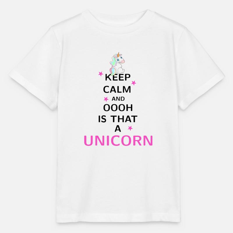 Keep Calm and ooh is that a Unicorn - Stanley/Stella Kinder T-Shirt MINI CREATOR  - Weiß