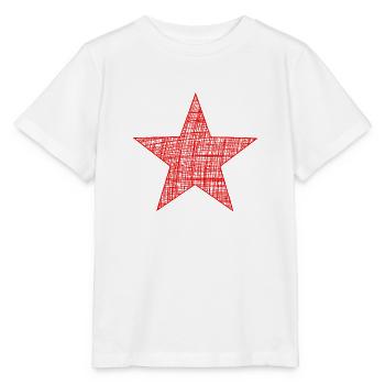 roter Stern, red star - Stanley/Stella Kinder T-Shirt MINI CREATOR  - Weiß - Vorne - Maike (125cm)