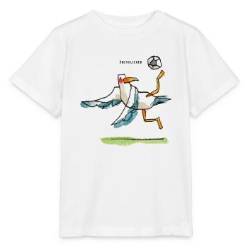 Fußball, Überflieger - Stanley/Stella Kinder T-Shirt MINI CREATOR  - Weiß - Vorne - Maike (125cm)