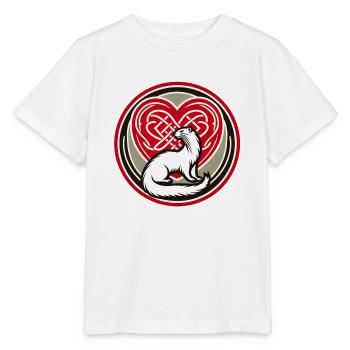 Coeur d'Hermine en medaille tribale - T-shirt bio MINI CREATOR Stanley/Stella Enfant - blanc - Devant - Maike (125cm)