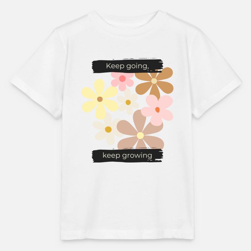 Keep going, keep growing - Stanley/Stella Kinder T-Shirt MINI CREATOR  - Weiß