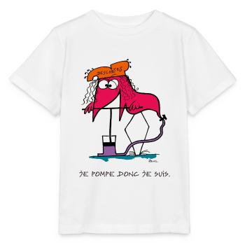 Je pompe donc je suis... - T-shirt bio MINI CREATOR Stanley/Stella Enfant - blanc - Devant - Maike (125cm)