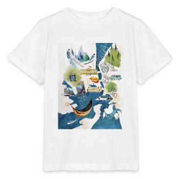 Illustriere Stadtkarte von Oslo als Souvenir - Stanley/Stella Kinder T-Shirt MINI CREATOR  - Weiß - Vorne - Maike (125cm)