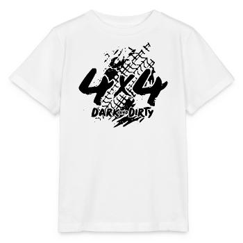 Logo 4x4 - Dark & Dirty - T-shirt bio MINI CREATOR Stanley/Stella Enfant - blanc - Devant - Maike (125cm)