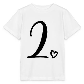 2ème anniversaire Enfants Filles 2 ans Mignon Numéro 2 - T-shirt bio MINI CREATOR Stanley/Stella Enfant - blanc - Devant - Maike (125cm)