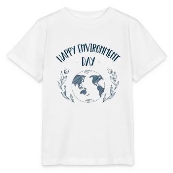 Glücklicher Tag der Umwelt - Stanley/Stella Kinder T-Shirt MINI CREATOR  - Weiß - Vorne - Maike (125cm)