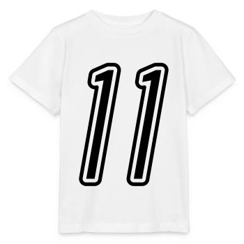11 Numéro de numéro - T-shirt bio MINI CREATOR Stanley/Stella Enfant - blanc - Devant - Maike (125cm)