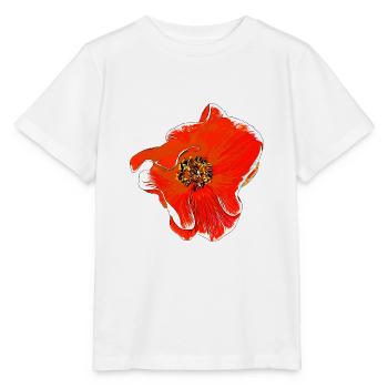Fleurs Rose orange - T-shirt bio MINI CREATOR Stanley/Stella Enfant - blanc - Devant - Maike (125cm)