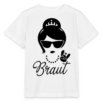 Bride JGA shirt wedding wedding stag do - Stanley/Stella MINI CREATOR Kids’ T-Shirt - white - Front - Maike (125cm)
