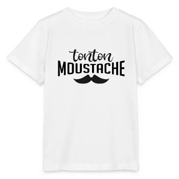 tonton moustache - T-shirt bio MINI CREATOR Stanley/Stella Enfant - blanc - Devant - Maike (125cm)