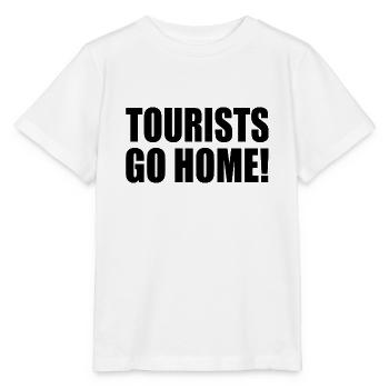 tourists go home - T-shirt bio MINI CREATOR Stanley/Stella Enfant - blanc - Devant - Maike (125cm)