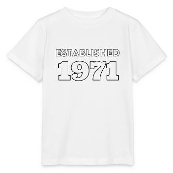Established 1971 - Stanley/Stella Kinder T-Shirt MINI CREATOR  - Weiß - Vorne - Maike (125cm)