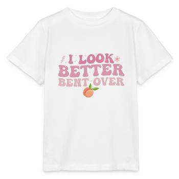 Ich sehe besser gebeugt aus - Stanley/Stella Kinder T-Shirt MINI CREATOR  - Weiß - Vorne - Maike (125cm)