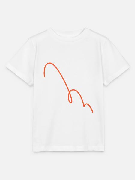 Crayon - curly line red - Stanley/Stella Kinder T-Shirt MINI CREATOR  - Weiß