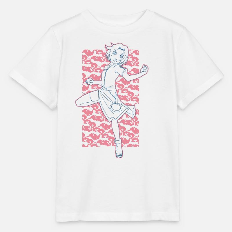 Naruto Cool Design Avec Sakura - T-shirt bio MINI CREATOR Stanley/Stella Enfant - blanc
